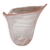 Antique blown glass vase in pink.