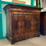 Commode of lady louis Philippe era in walnut bramble around 1830