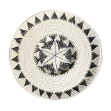 Round ethnic Balinese rattan tray