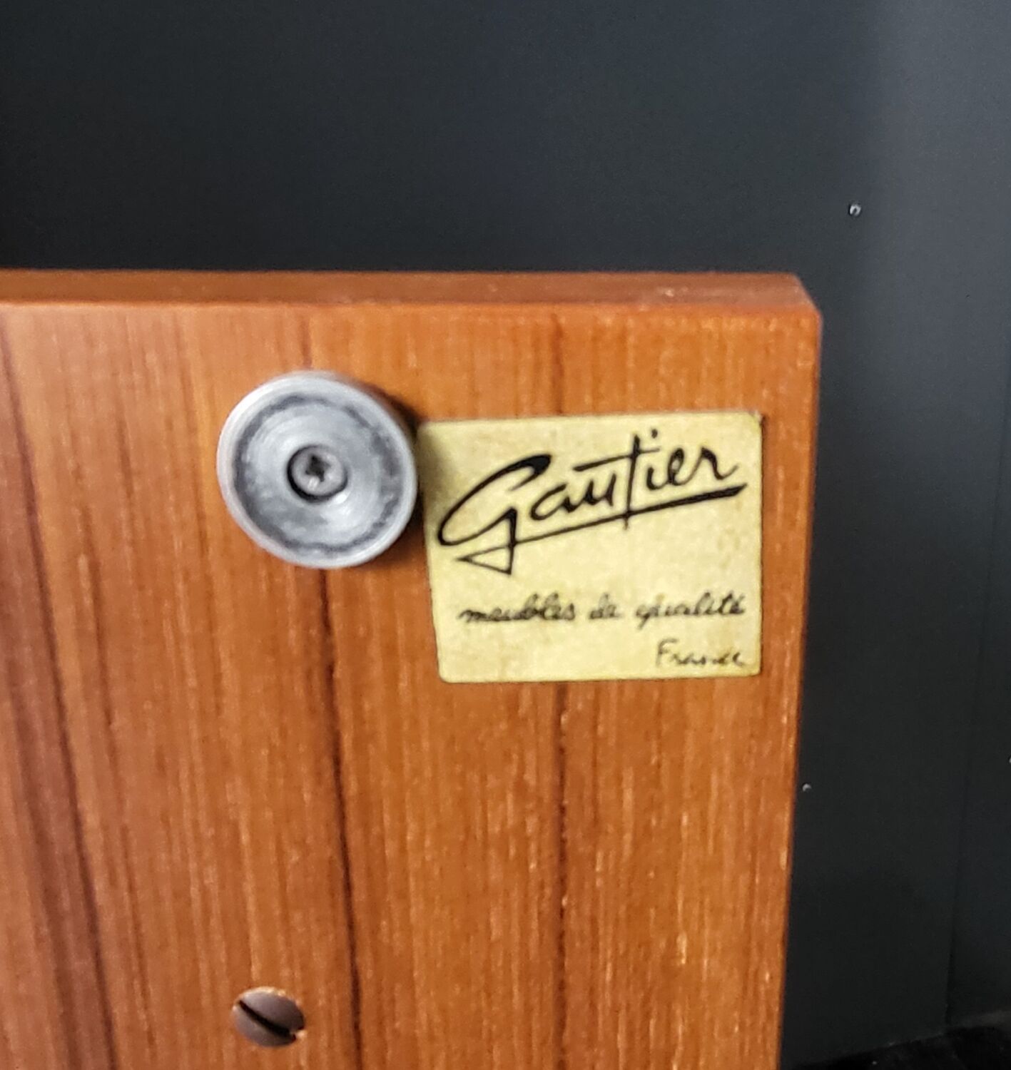 Vintage Gauthier storage cabinet bookshelf