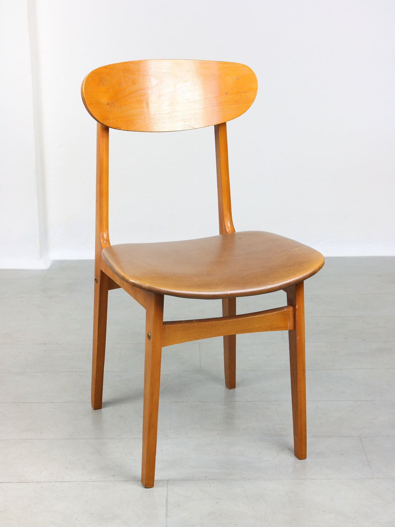 Vintage Italian Leatherette Dining Chairs, set of 3