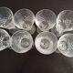 Set of 8 crystal wine glasses