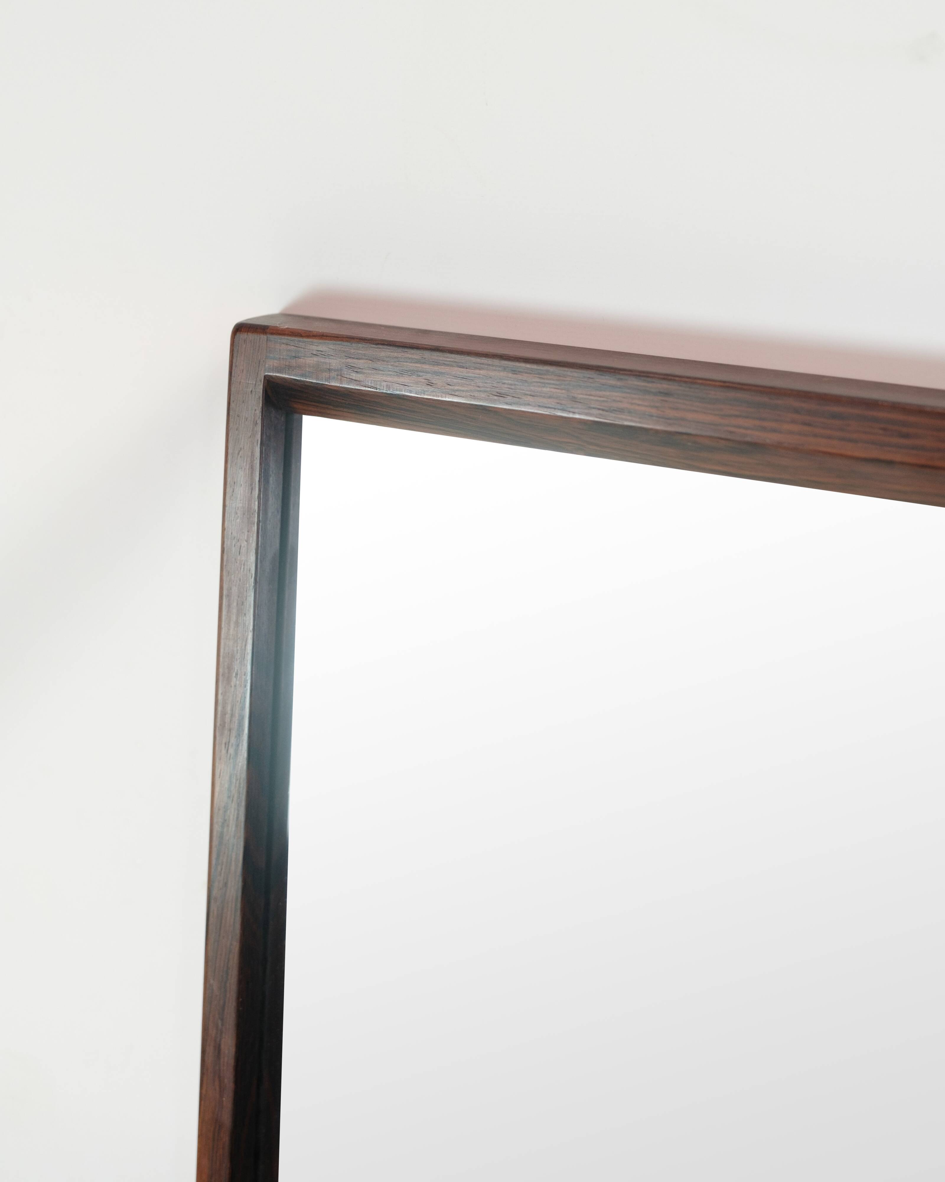 Mirror Made With Frame Of Rosewood By Aksel Kjersgaard For Odder From 1960s