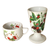 Matching mazagran and cup - paris porcelain