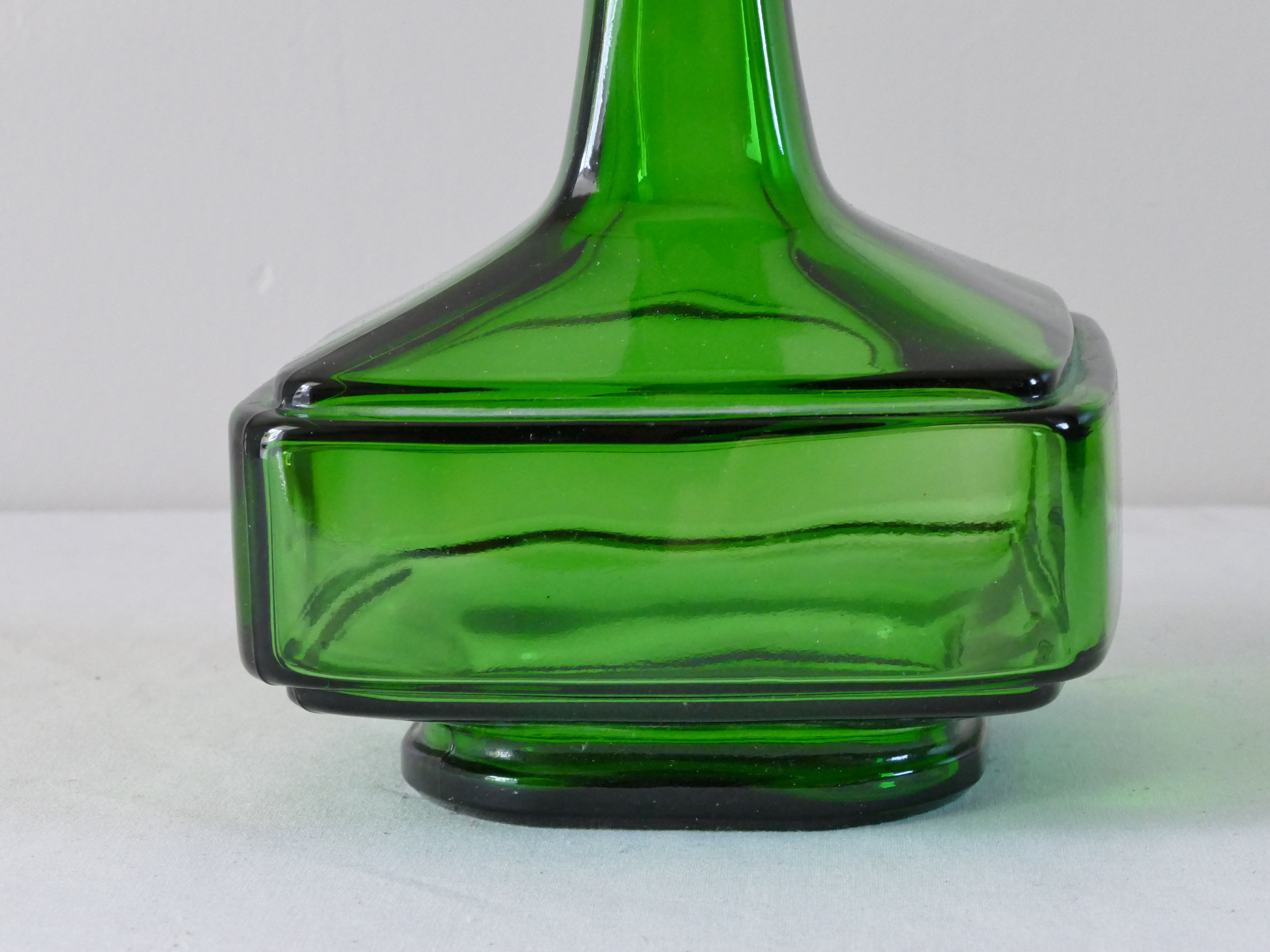 Green vintage sweet decanter