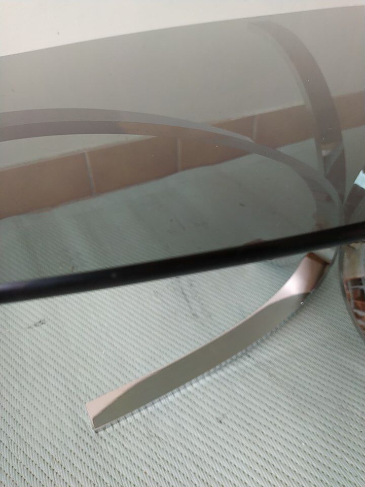 Orange coffee table smoked glass