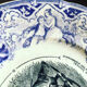 Old talking plate. Opaque from Sarreguemines. 19th century. Violet, black and white. Militaria. Love