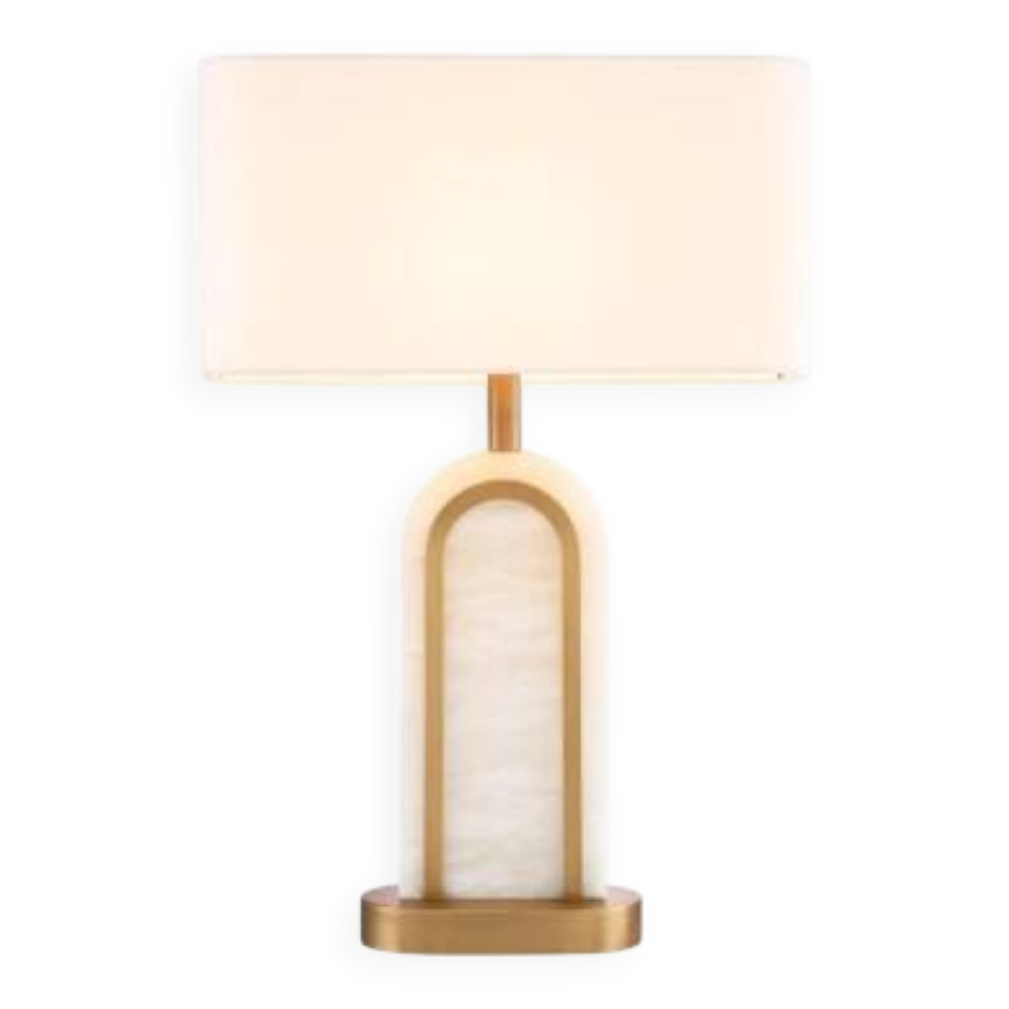 Pair of table lamps, antique brass and alabaster finish, timeless luxury and vintage charm.