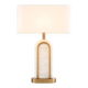 Pair of table lamps, antique brass and alabaster finish, timeless luxury and vintage charm.
