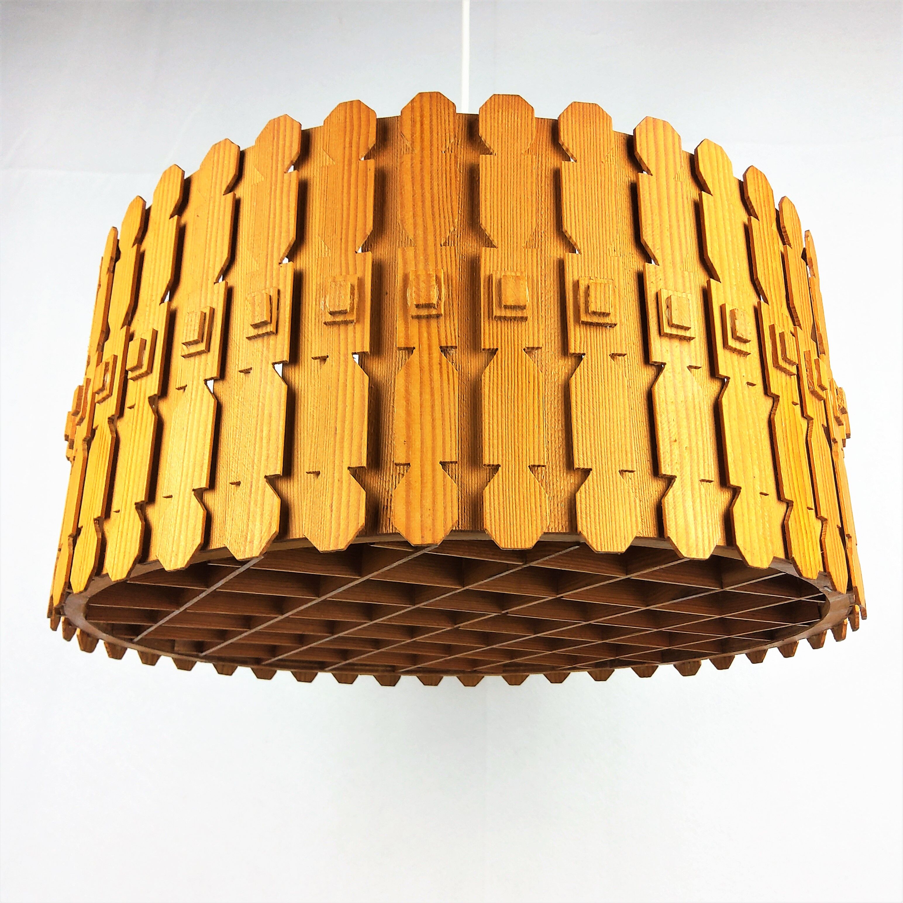 Scandinavian vintage pine suspension 1960