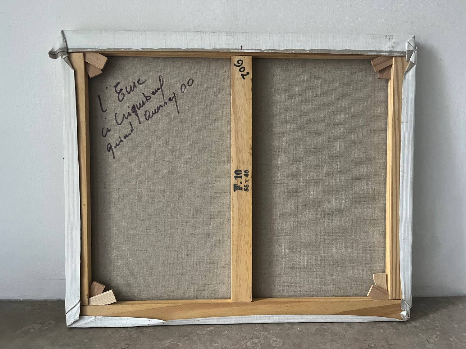 The Eure in Criqueboeuf, oil on canvas signed Quesney, 2000