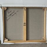 The Eure in Criqueboeuf, oil on canvas signed Quesney, 2000