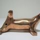 Chien sculptural laiton vintage années 60-70
