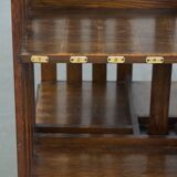 Large Antique English Oak Library Book Carousel