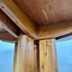Large solid wood table 140 cm, vintage Scandinavian 70s design