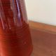 Vintage striped red vase (1950-1970) by the Metzler & Ortloff factory.
