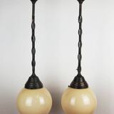 Pair of 1930s pendant lights