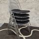 4 metal mesh chairs