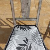 Set of 2 chic chairs with top fabrics patterned wooden leaf quality