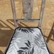 Set of 2 chic chairs with top fabrics patterned wooden leaf quality