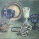 Old pair of still life oil on canvas signed Brittany 1 damaged