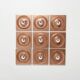 Set of nine wall lamps copper Klaus Hempel for Kaiser Leuchten 1970