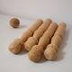 Lot de 4 quilles en bois avec une boule