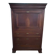 Secretary with a drop-down front in mahogany and flame veneer.