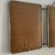 Vintage mirror 1960 triptych barber pink fabric - 21 x 49