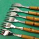 Set of 7 cutlery with bamboo sleeve dessert