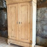 Armoire lingère bois brut