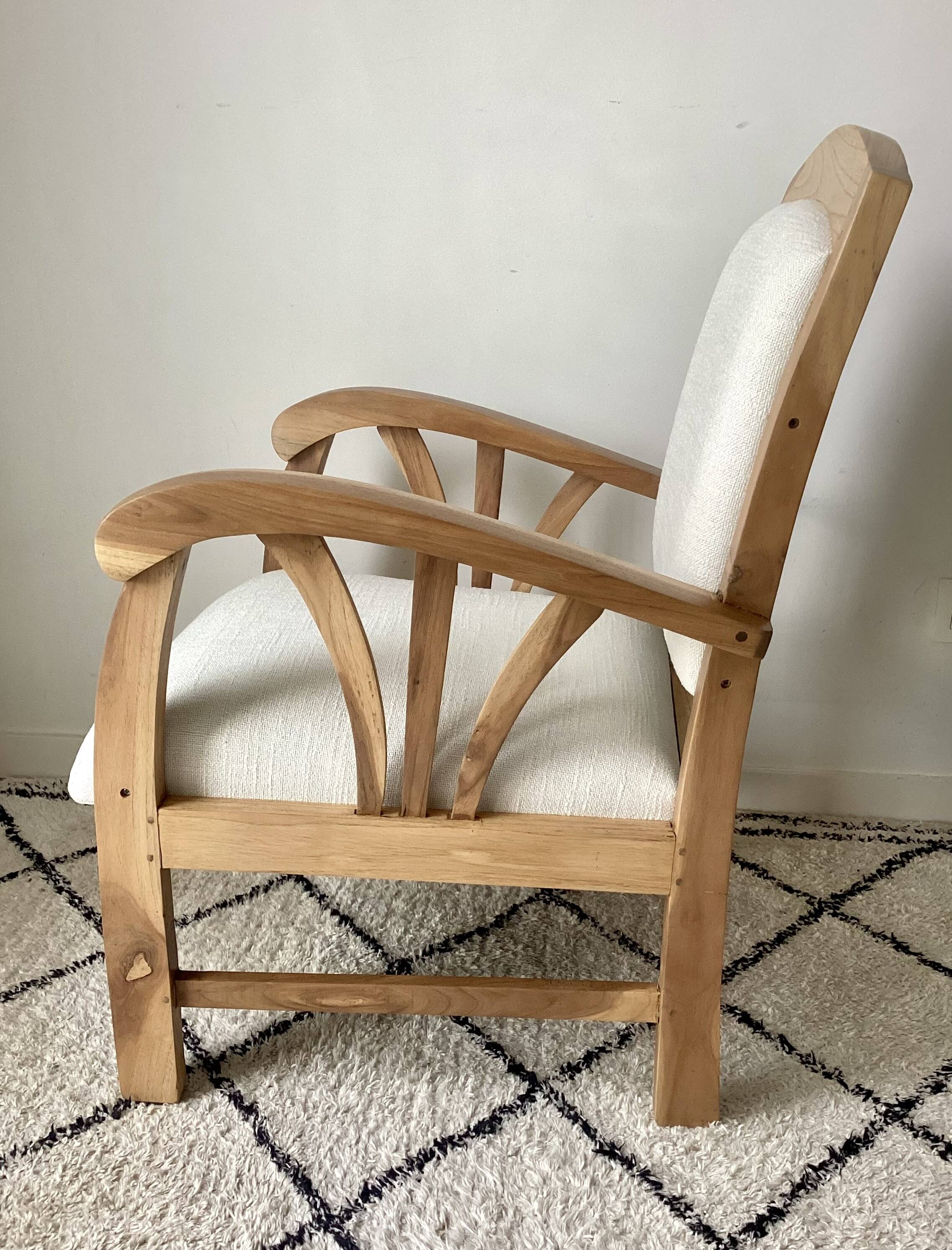 Restored colonial style armchair