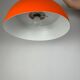 Vintage pendant Temde Leuchten orange metal