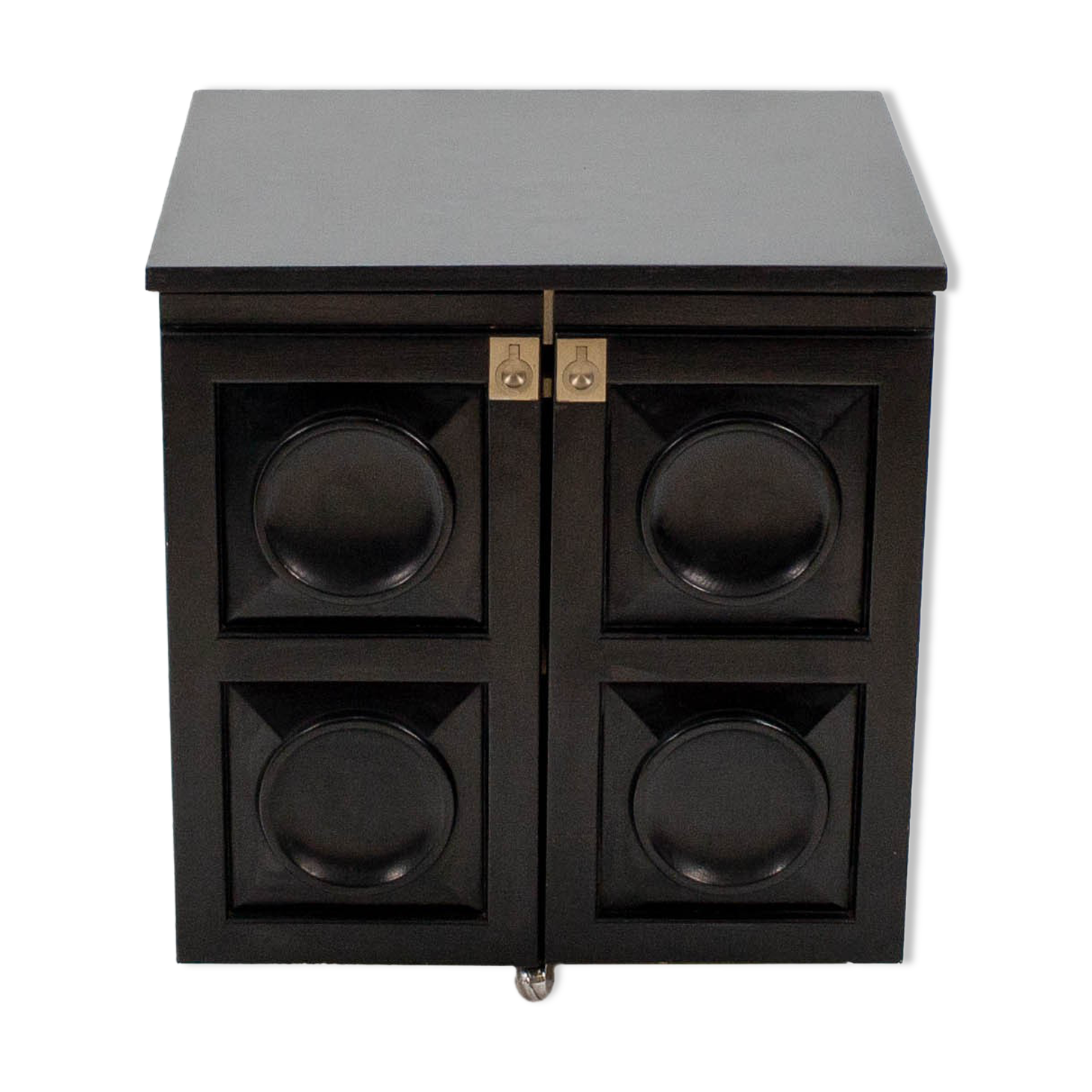 Brutalist bar in ebonized oak, Belgium, 1970