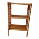 Old shelf on vintage rattan stands