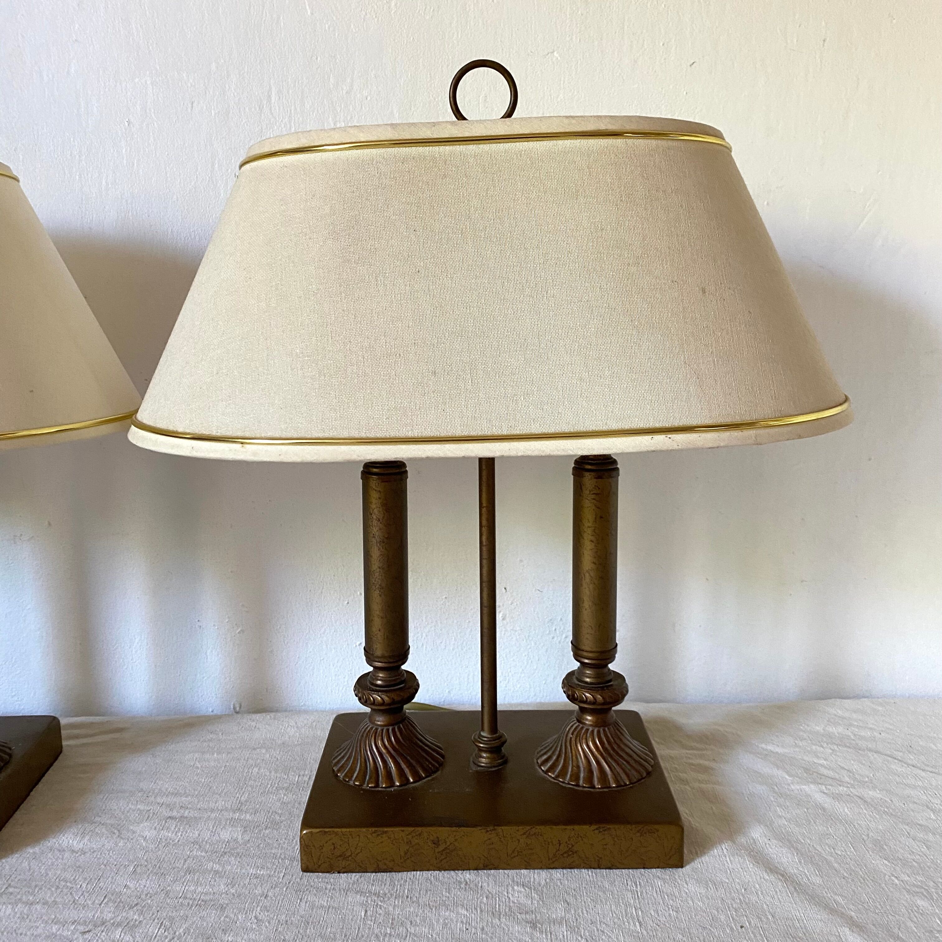 Pair of lamps style hot water bottle touch, 80s