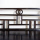 Vintage Chinese four-level lacquered wooden bookshelf - 20th century