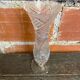 Vintage 1970s Cut Crystal Bohemian Vase #C866