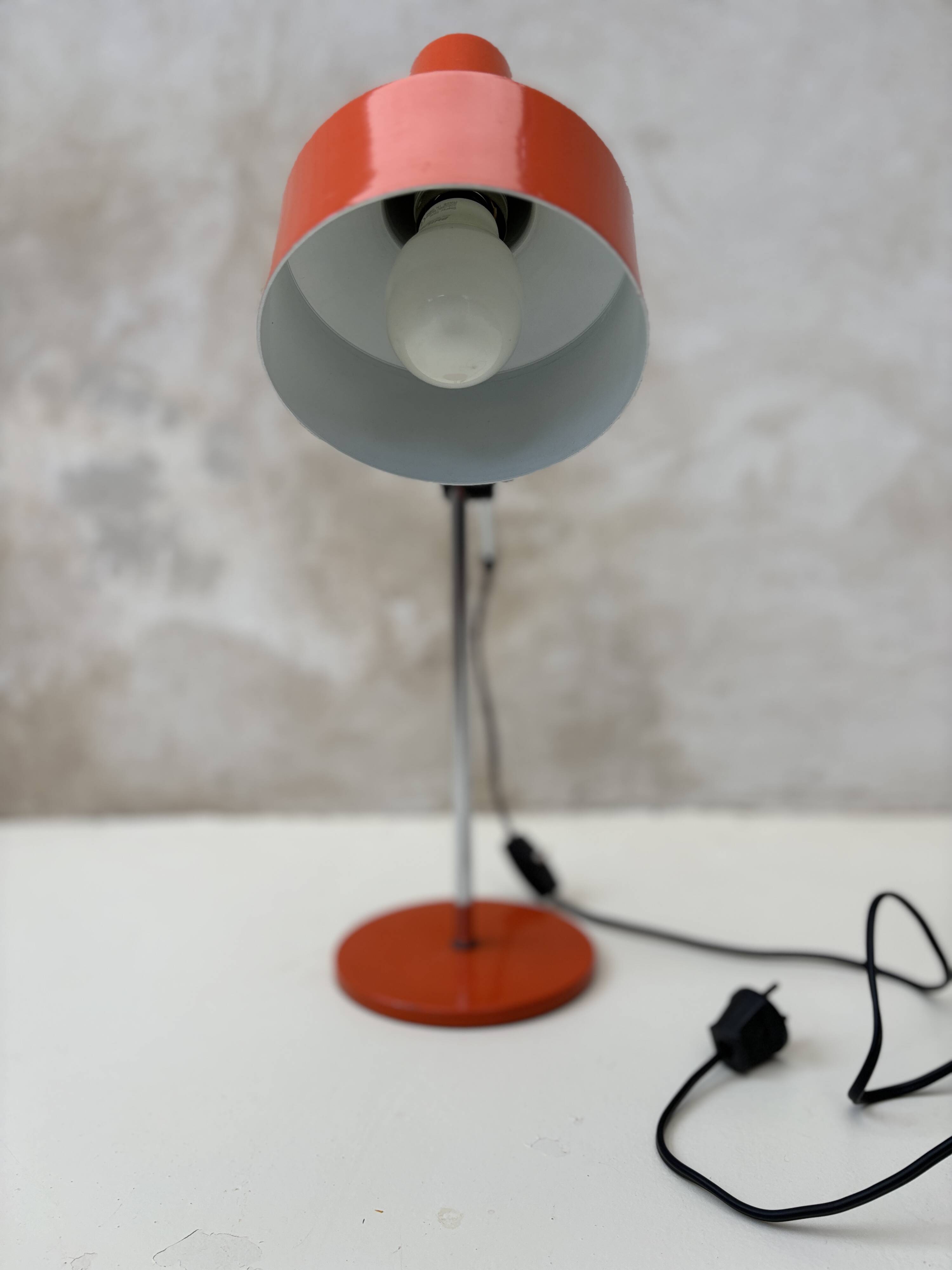 Orange desk lamp 70s