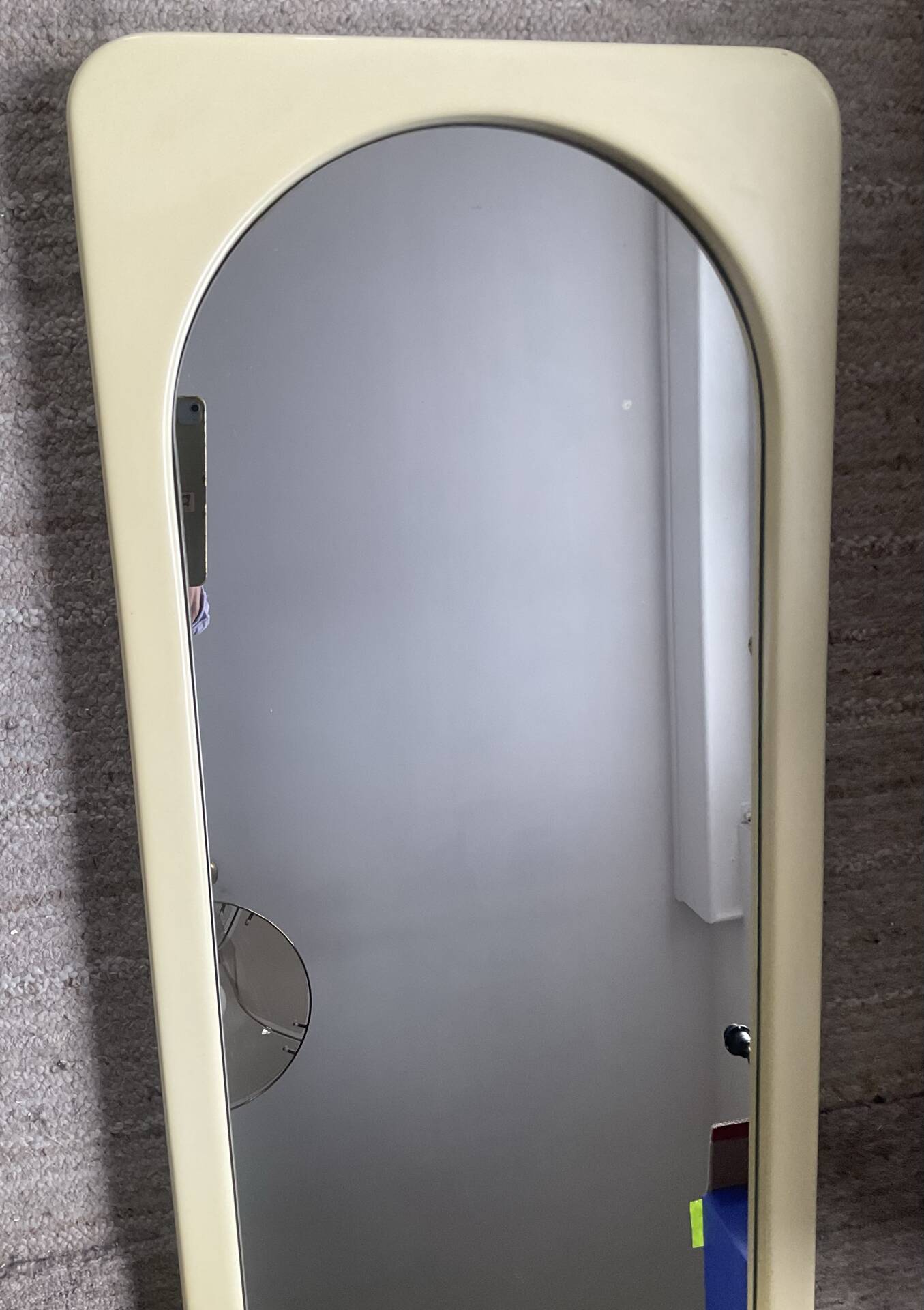 Large oblong mirror Space Age 1970s