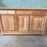 Bahut enfilade vintage en bois brut