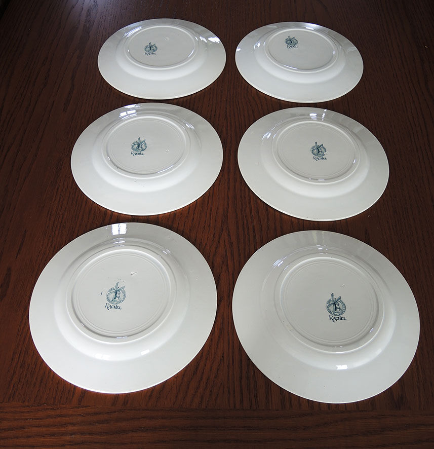 6 Old Plates Plates Moulin des Loups – Rachel