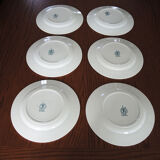 6 assiettes plates Moulin des loups rachel