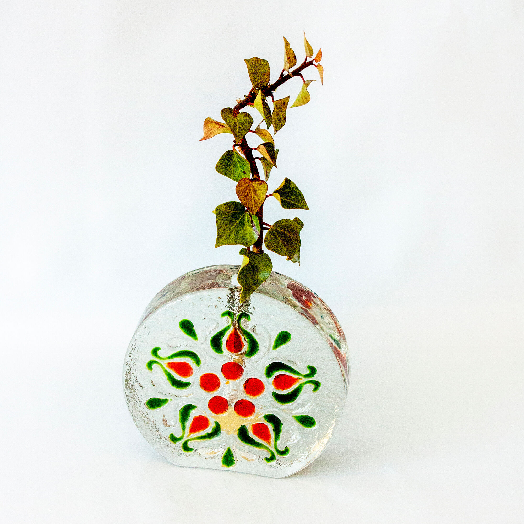 WALTHER Glas Crystalline Solifleur Vaser 1960s Western Germany