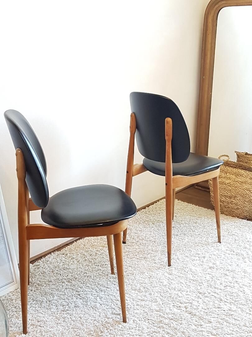 Pair of Baumann chairs model Pegasus circa 1960