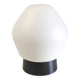 Ceiling light by PHILIPS in white glass and black ABS frame - 70's