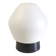 Ceiling light by PHILIPS in white glass and black ABS frame - 70's