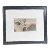 Watercolor road to Combe-laval framed