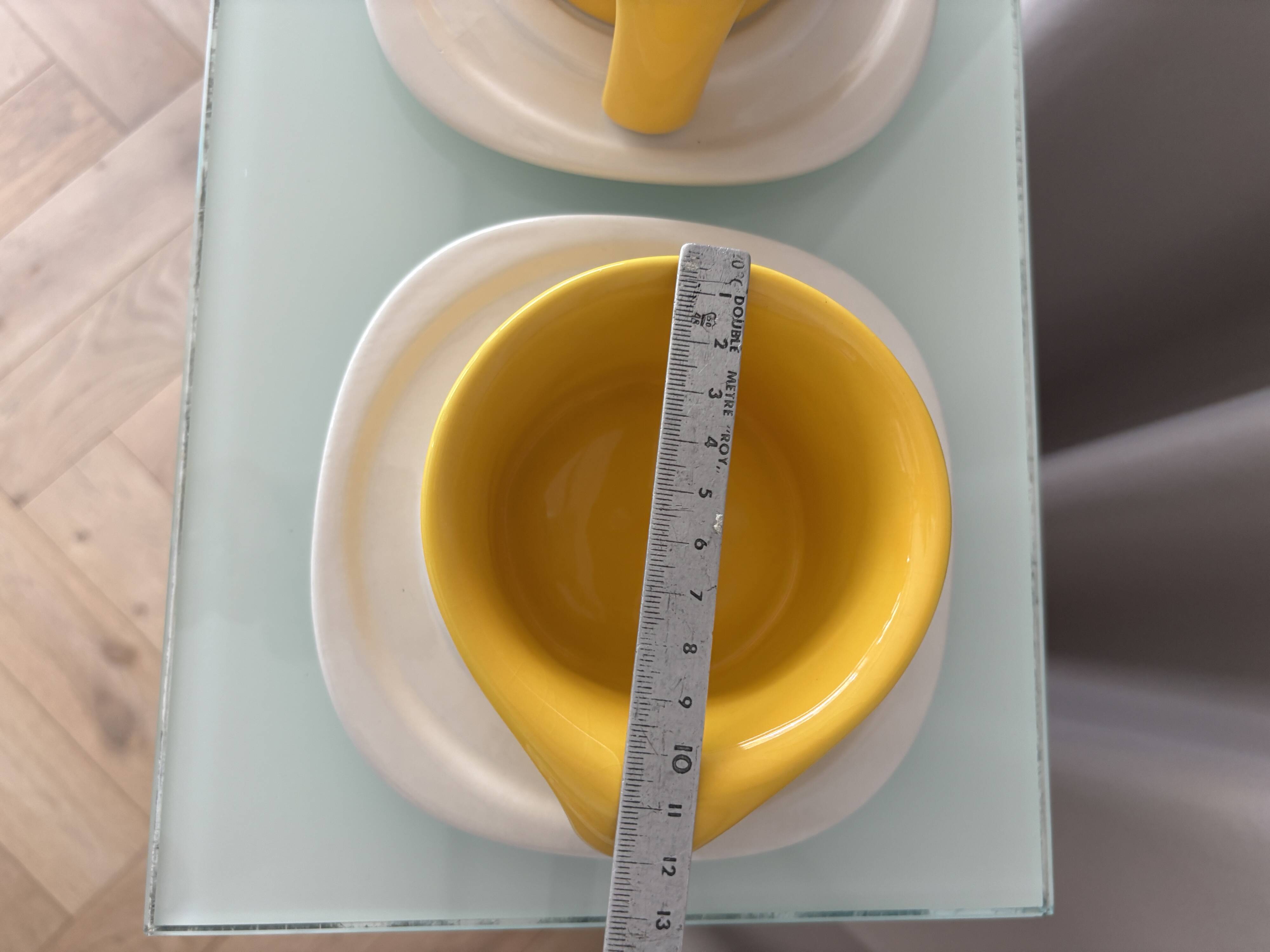 Pair of Jean Fasseaux Ceramic Coffee Cups with Saucers – Belgium, 1970s