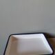 Blue and white vintage enamelled metal dish